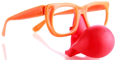 Fashionable glasses? Orange_plastic_spectacles_with_red_balloon_as_nose_small.jpg